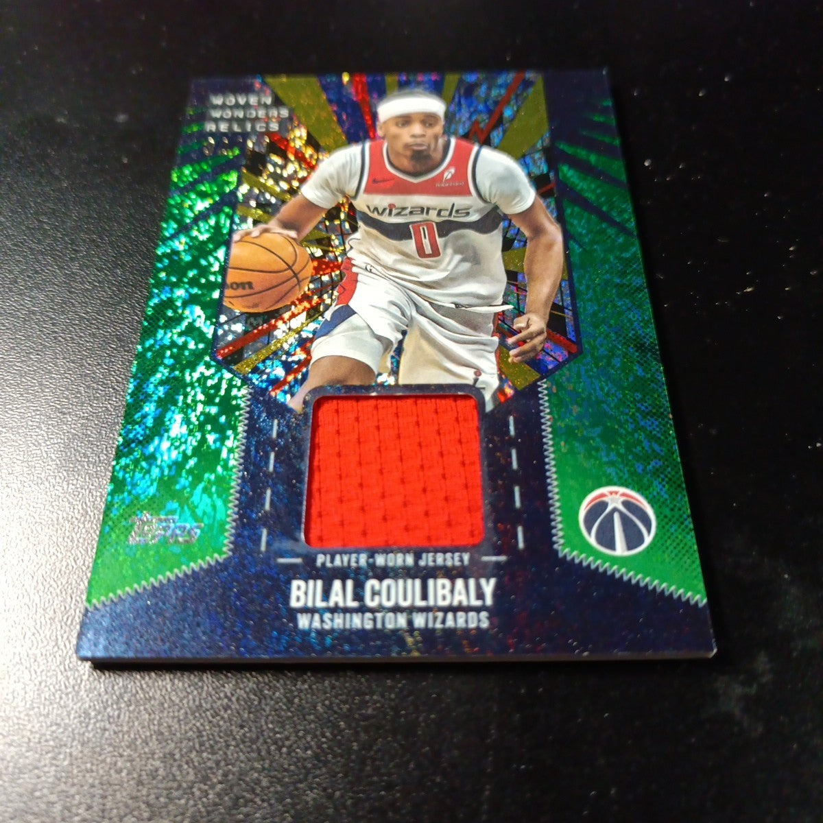/99 Topps Basketball 2025-26 Card Bilal Coulibaly Jersey Patch Relic Green Prizm