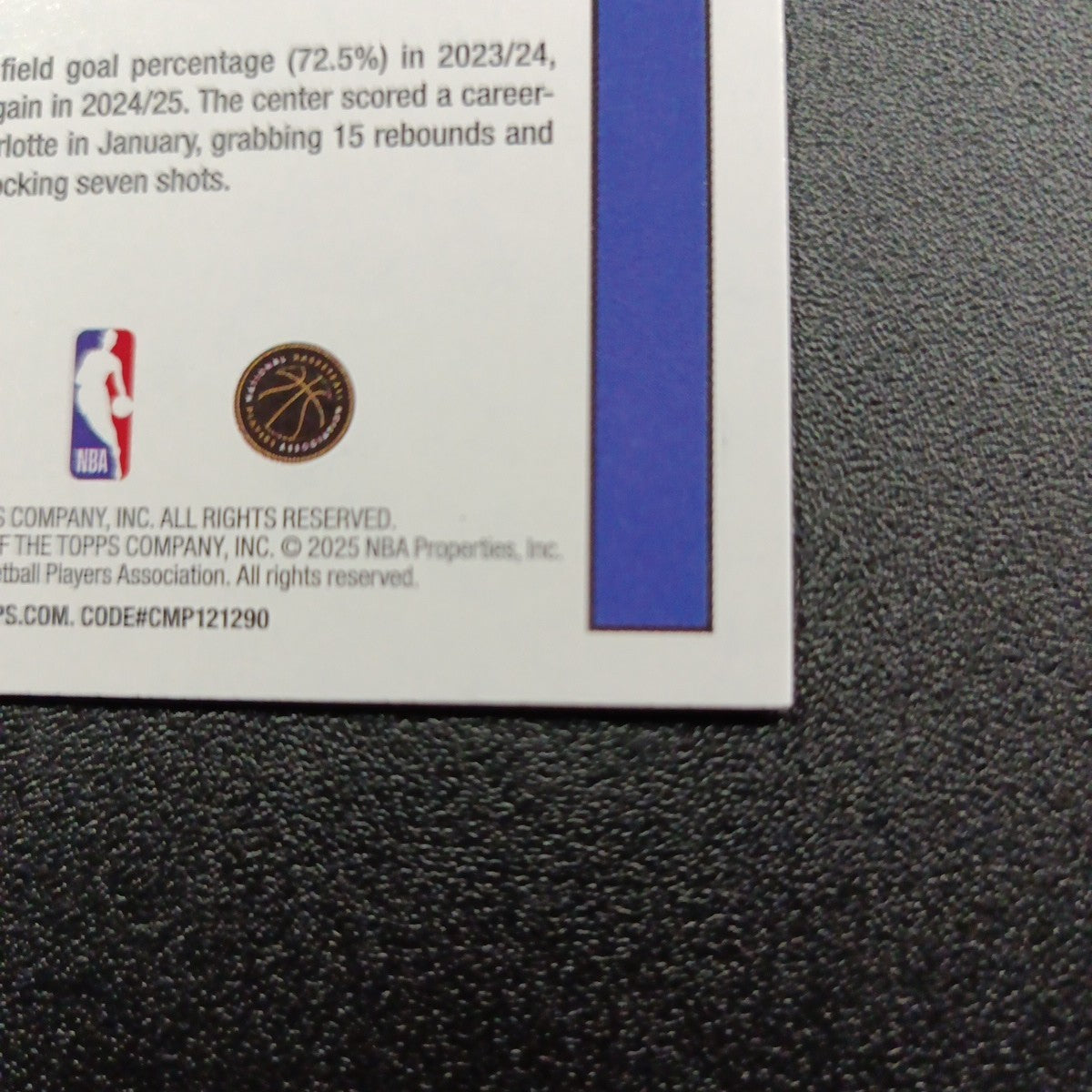 2025-26 Topps Basketball Card Daniel Gafford Silver Foil 45th Anniversary