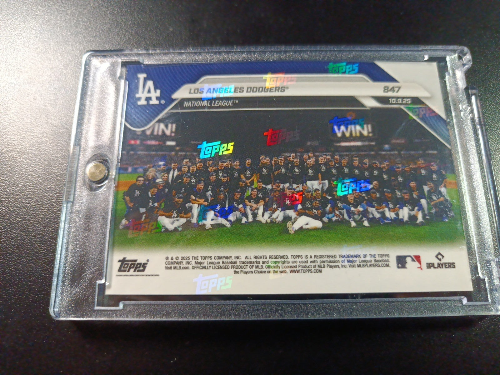 4/50 Gold Foil Topps NOW 847 Dodgers To World Series Case Hit MLB Baseball Card