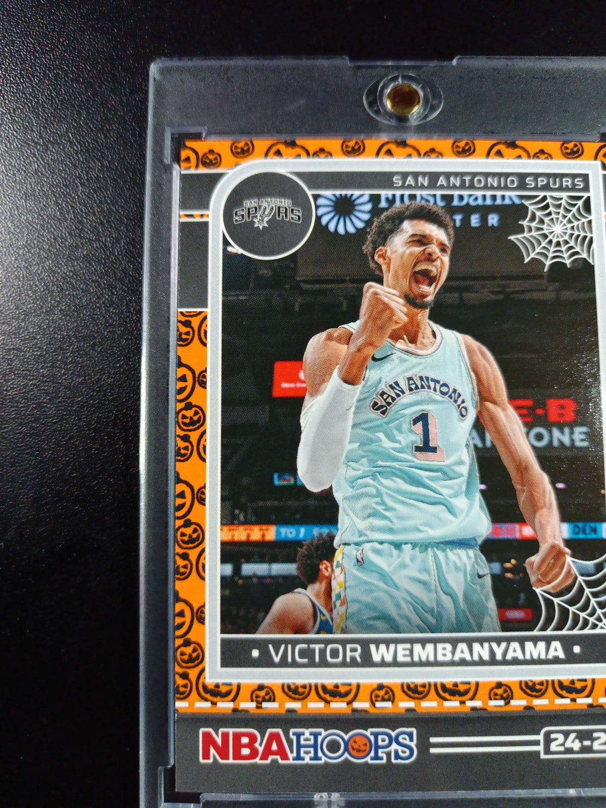 Orange Pumpkin Wembanyama Haunted Hoops Panini 2024-25 Basketball Card Spurs 