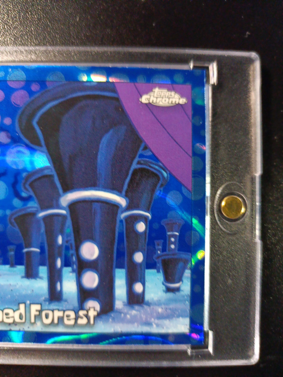SpongeBob # 2/99 Blue Bubblefractor Wave The Horned Forest Card Topps Chrome /99