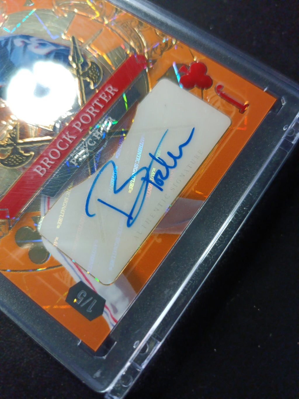 # 1/5 Autograph Brock Porter Gold Prizm Refractor Rookie Baseball Wild Card  MLB