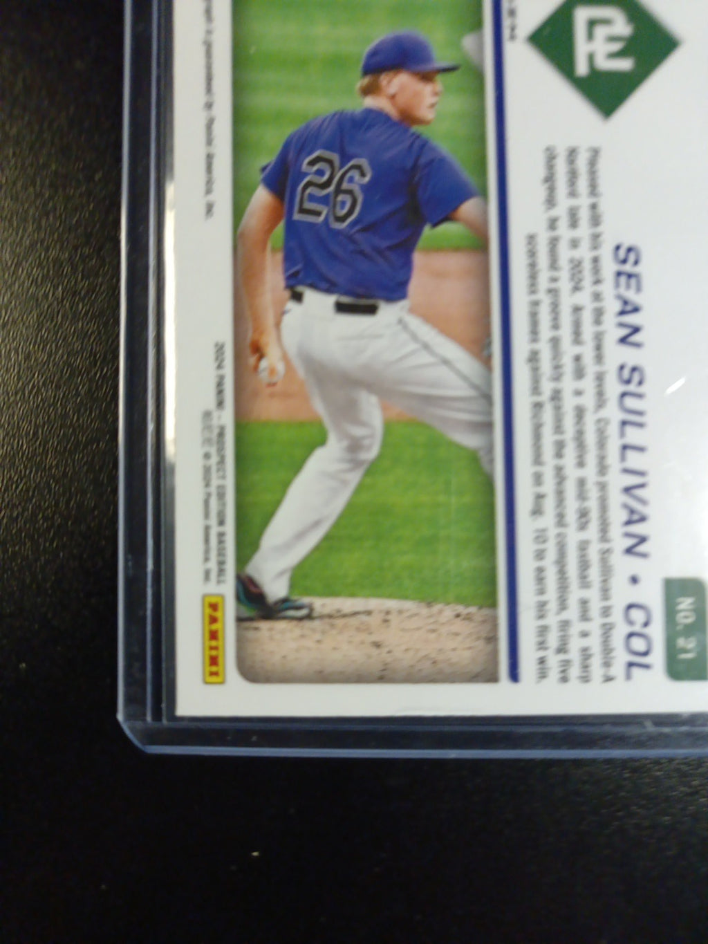 Autograph Sean Sullivan Colorado Rockies Rookie Prizm Baseball Card Panini