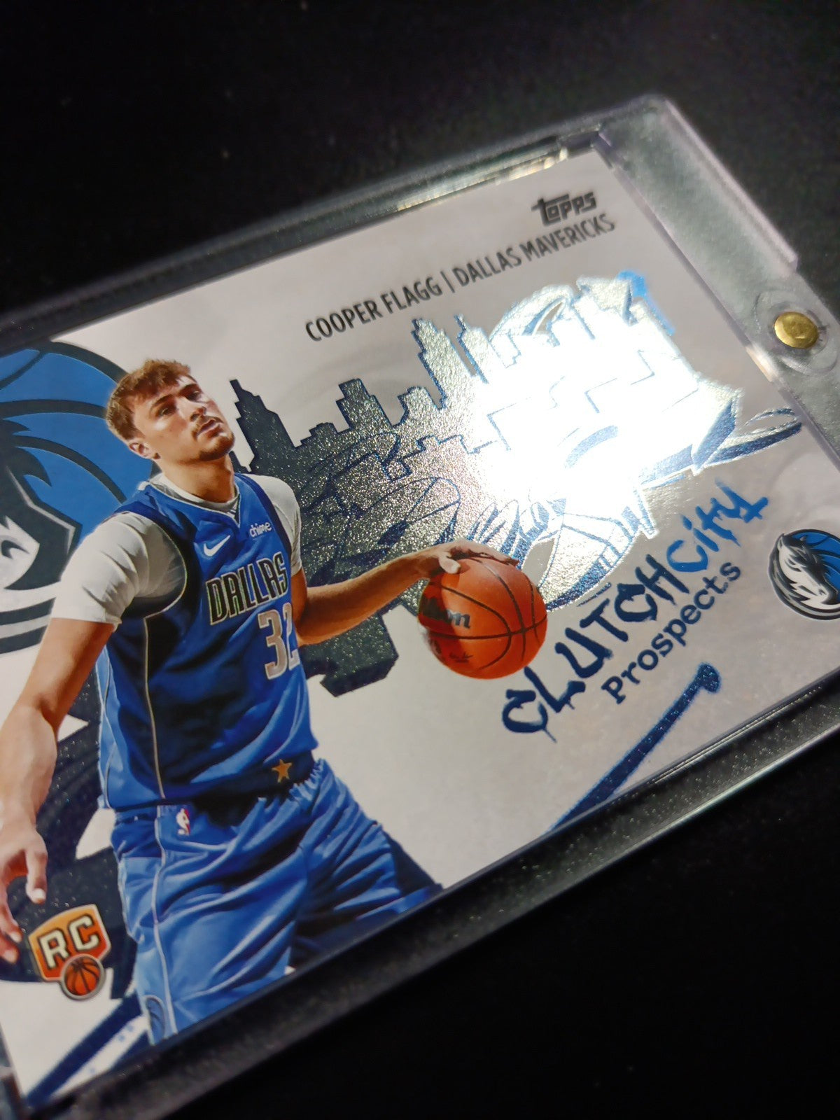 #1 Cooper Flagg Rookie Graffiti Clutch City Foil Card 2025-26 Topps Basketball