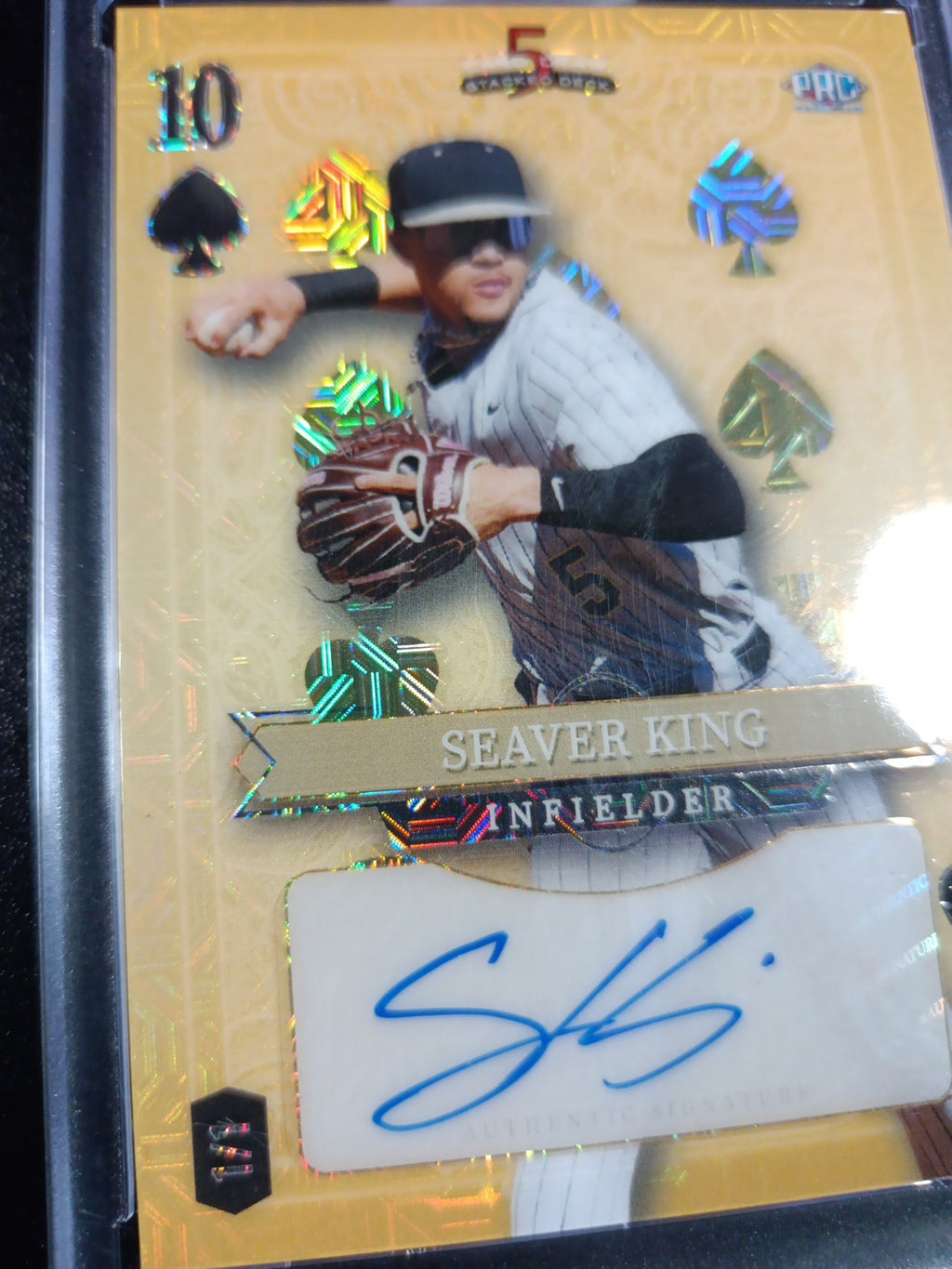 # 1/1 Autograph Seaver Kings Gold Mojo Prizm Refractor Rookie Baseball Wild Card