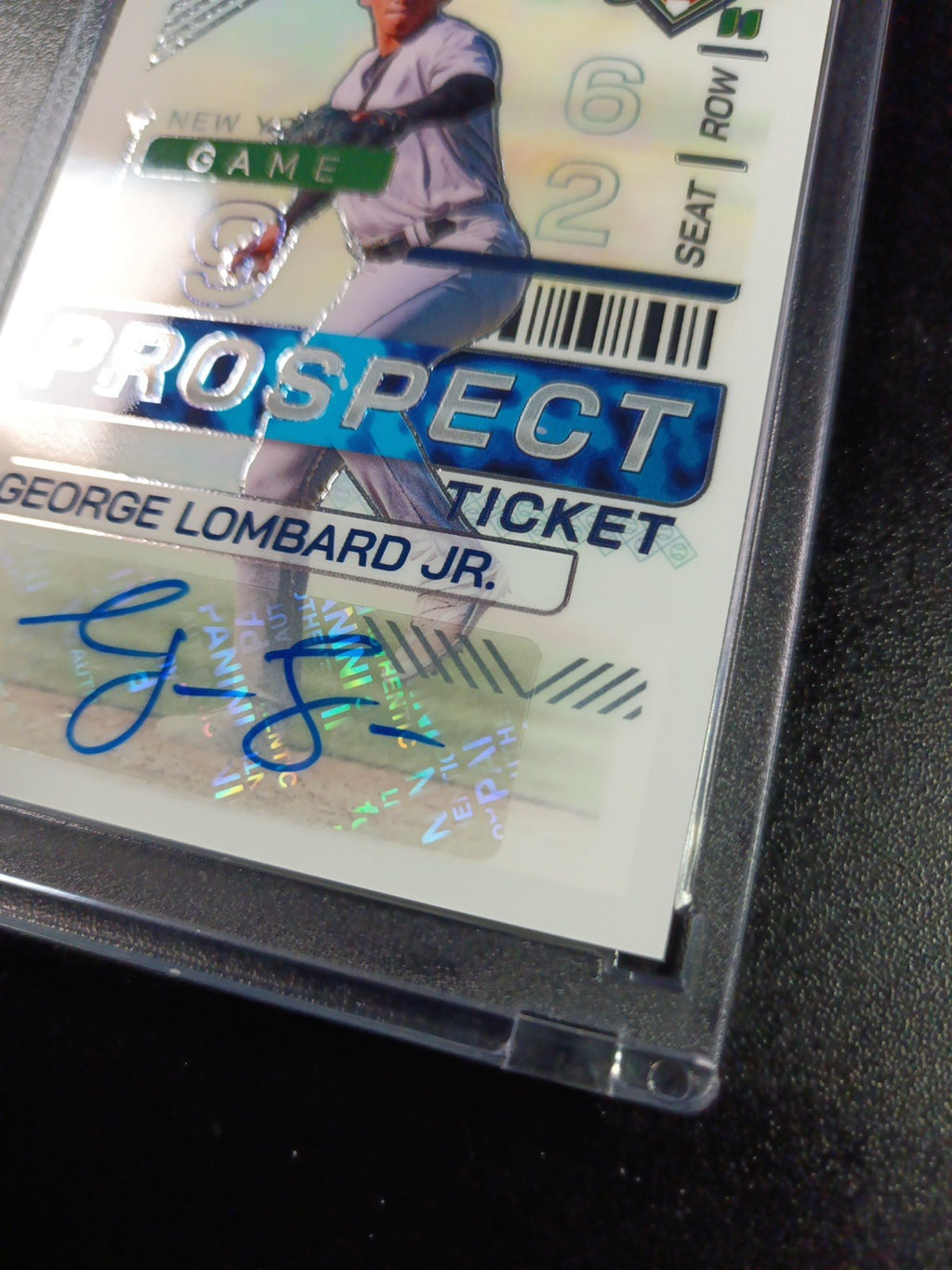 Yankees Rookie Autograph George Lombard Jr Prospect Glossy Baseball Card