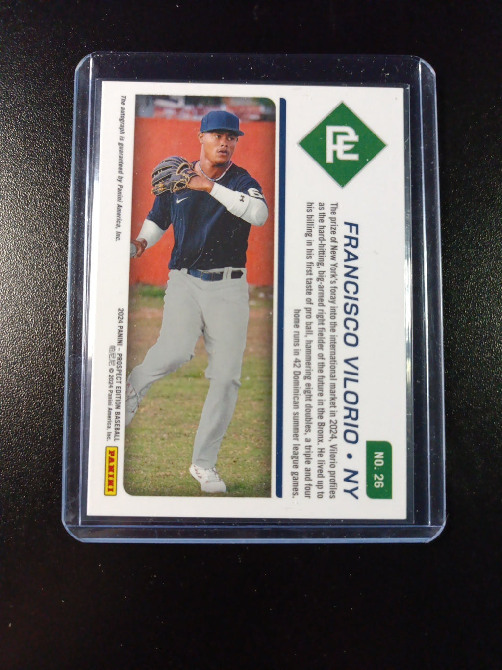 Yankees Rookie Autograph Francisco Vilorio Prospect Baseball Card 