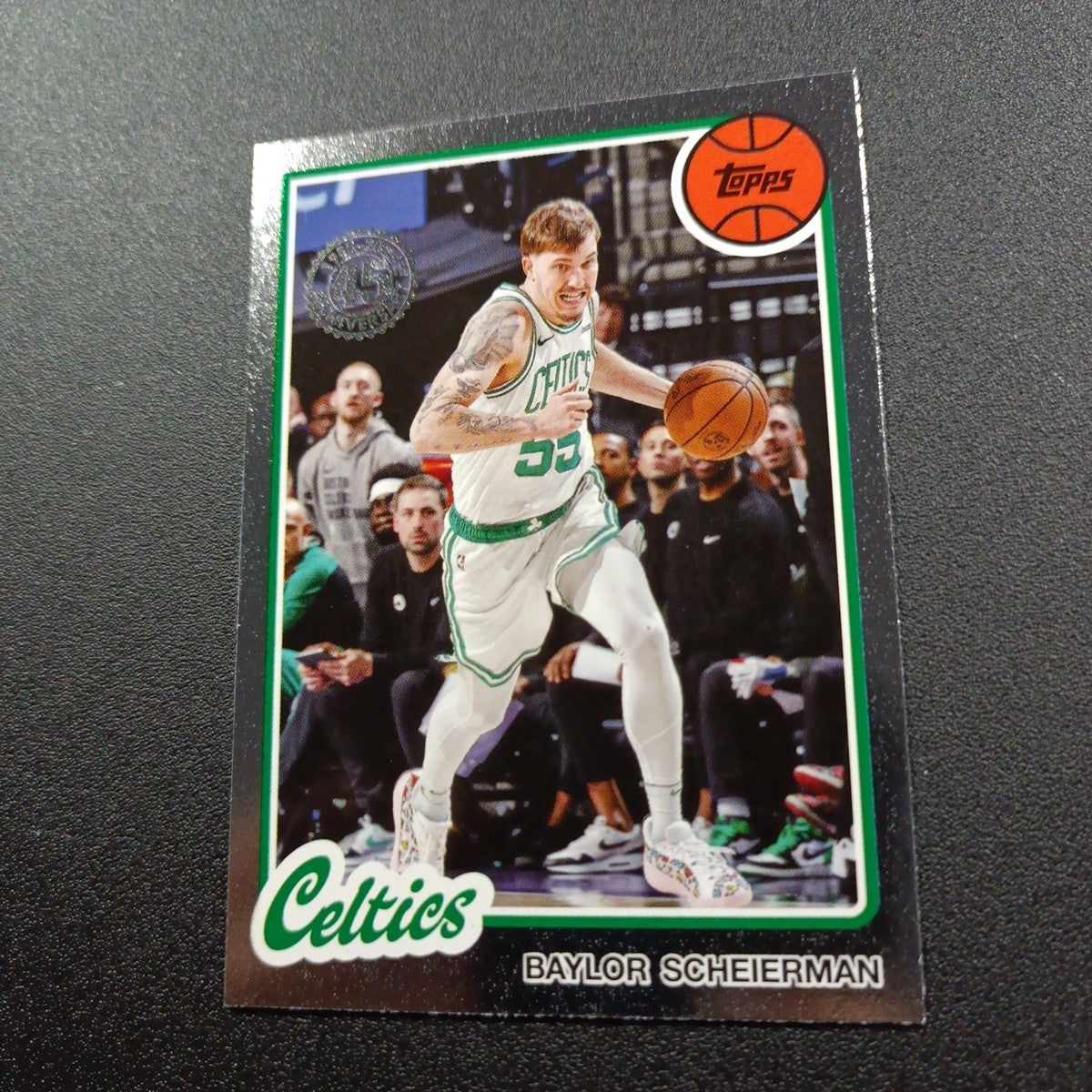 2025-26 Topps Basketball Card Baylor Sheierman Silver Foil 45th Anniversary