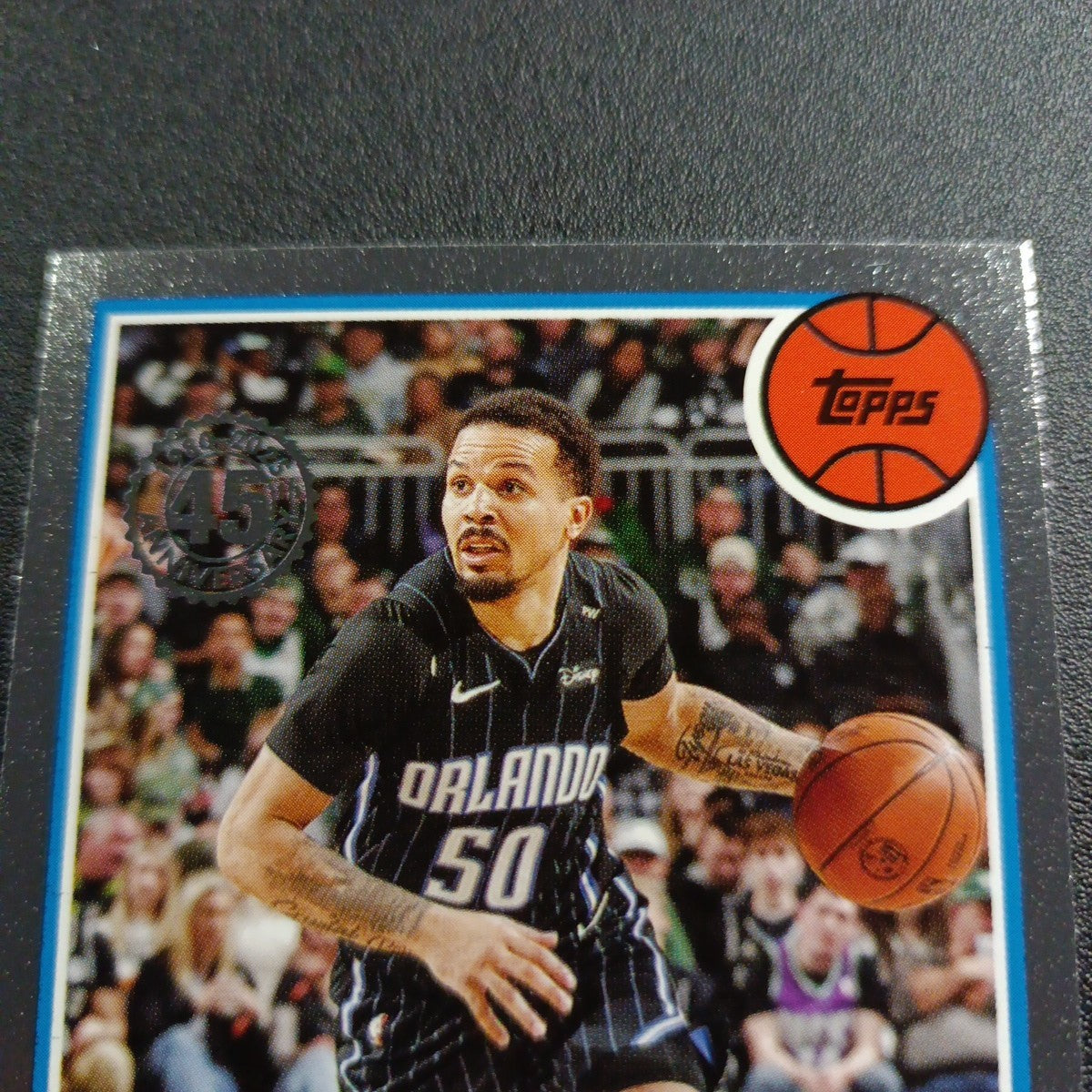 2025-26 Topps Basketball Card Cole Anthony Silver Foil 45th Anniversary