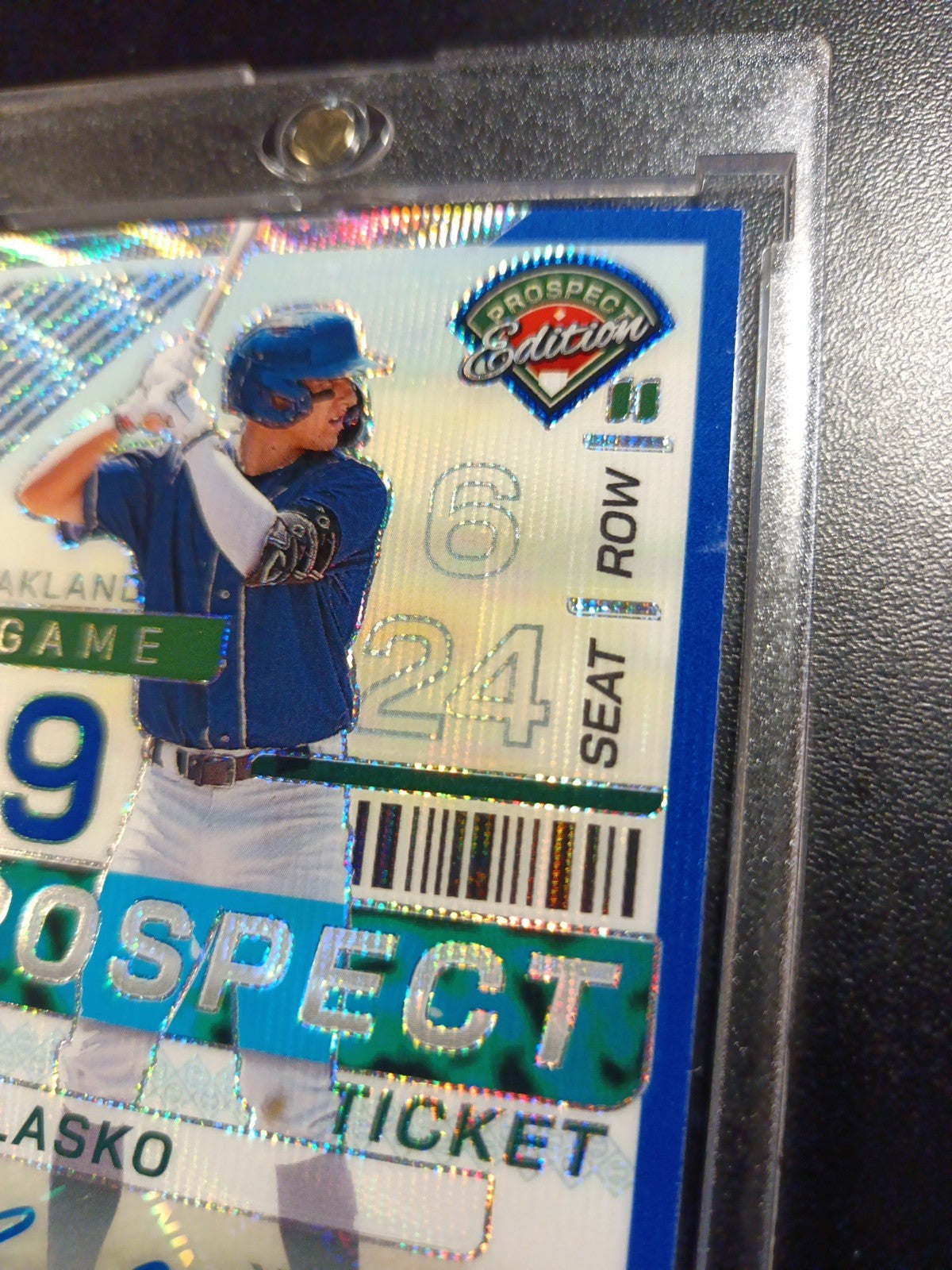 /75 Autograph Ryan Lasko Athletics Rookie Wave Prizm Baseball Card 