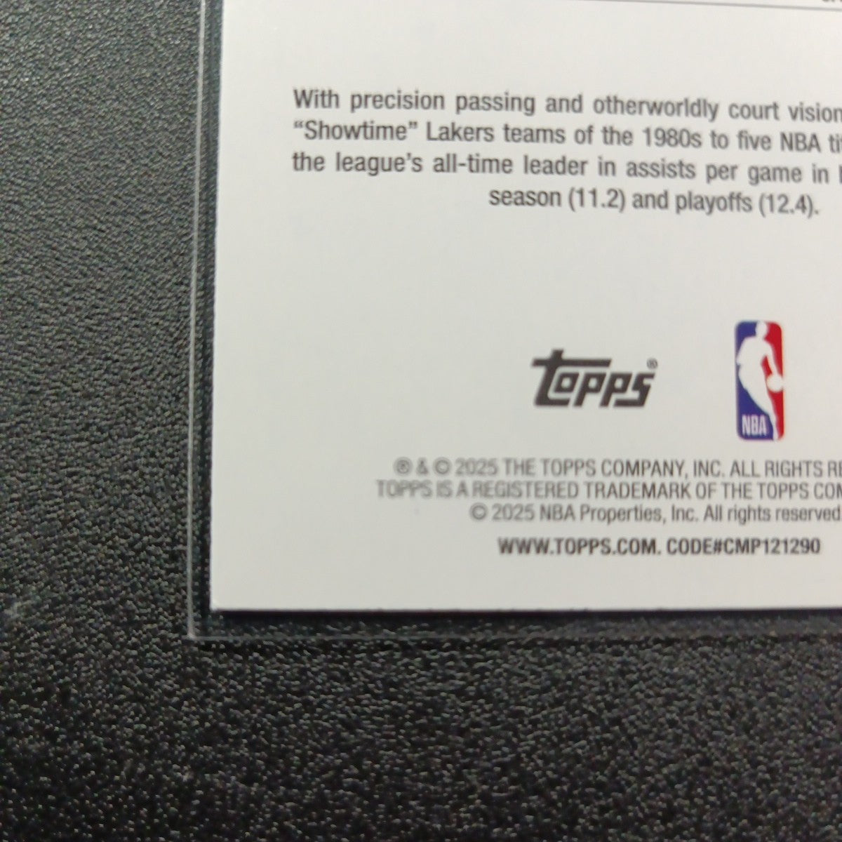 2025-26 Topps Basketball Card Magic Johnson Silver Foil 45th Anniversary