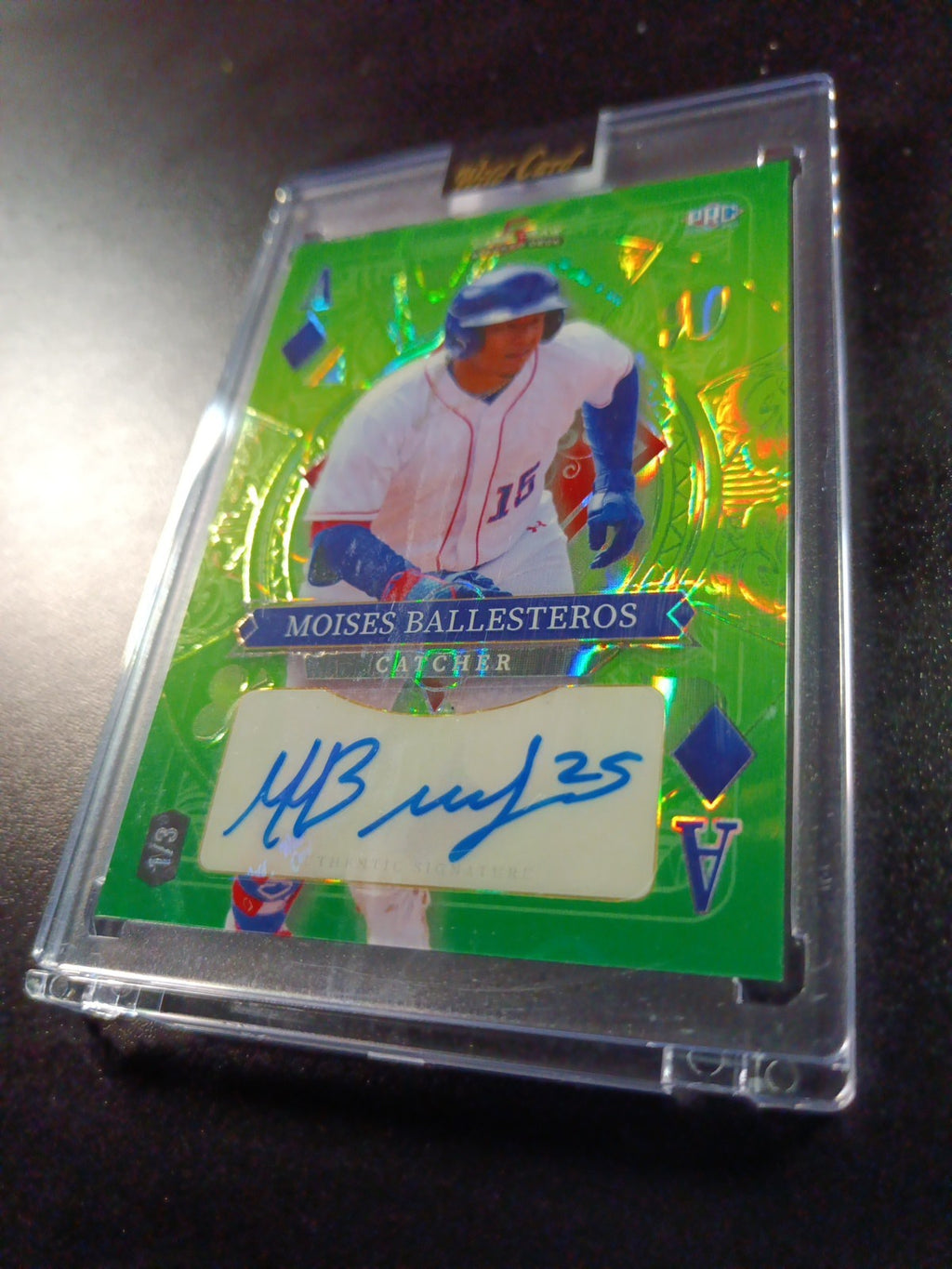 Moises Ballesteros #1/3 Autograph Rare Rookie MLB Baseball Card Wave Prizm