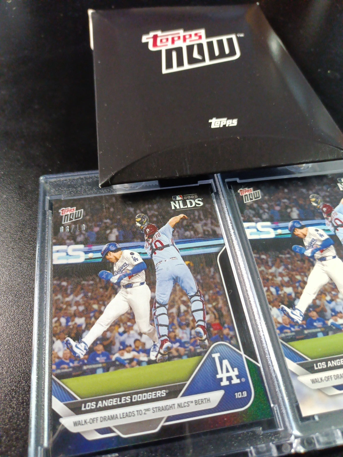 # /10 Black Foil Topps NOW 847 Dodgers MLB World Series Case Hit Baseball Card