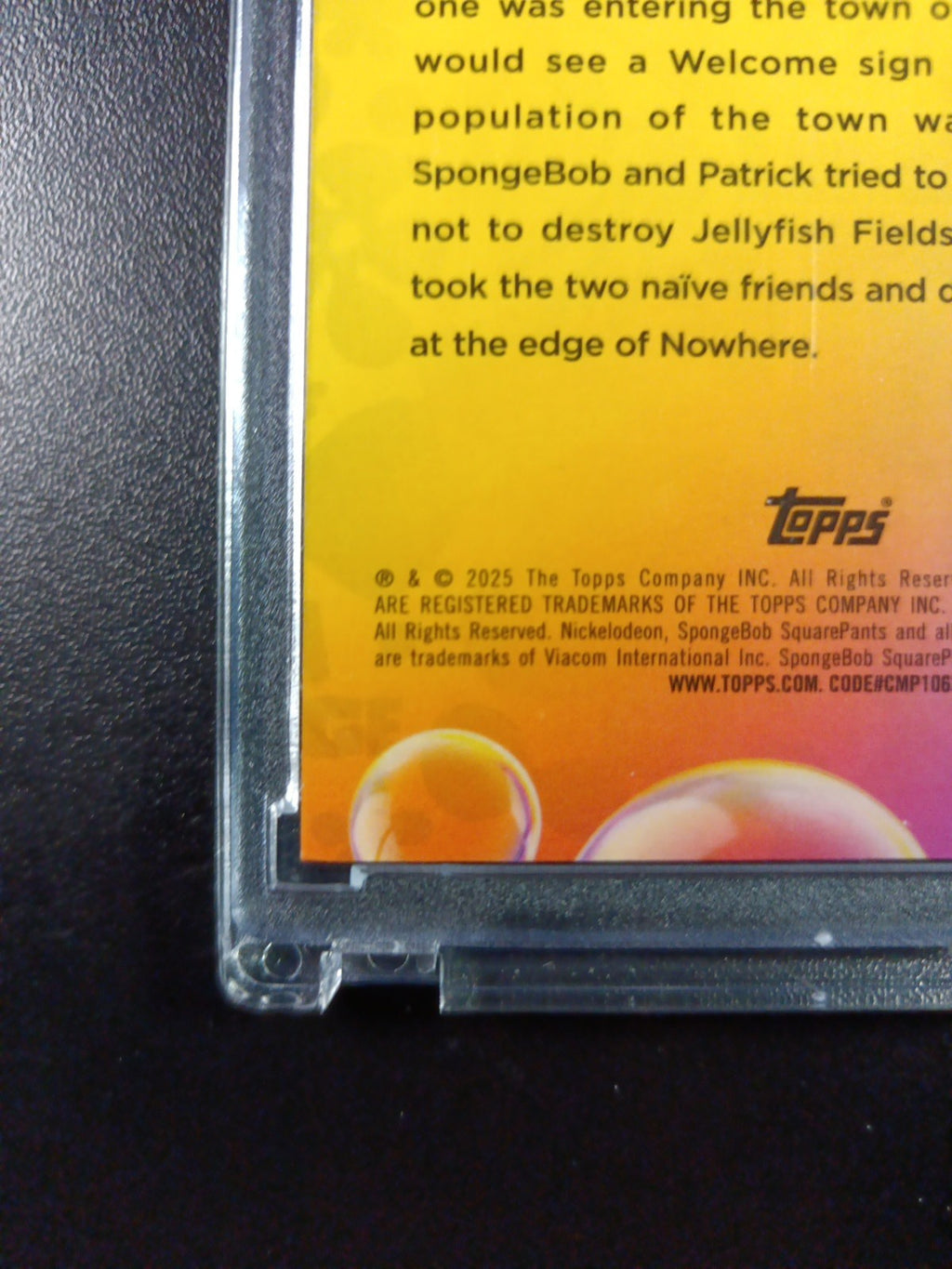 SpongeBob 127/199 Now Entering Nowhere Pop O Aqua Lava Refractor Card Topps /199