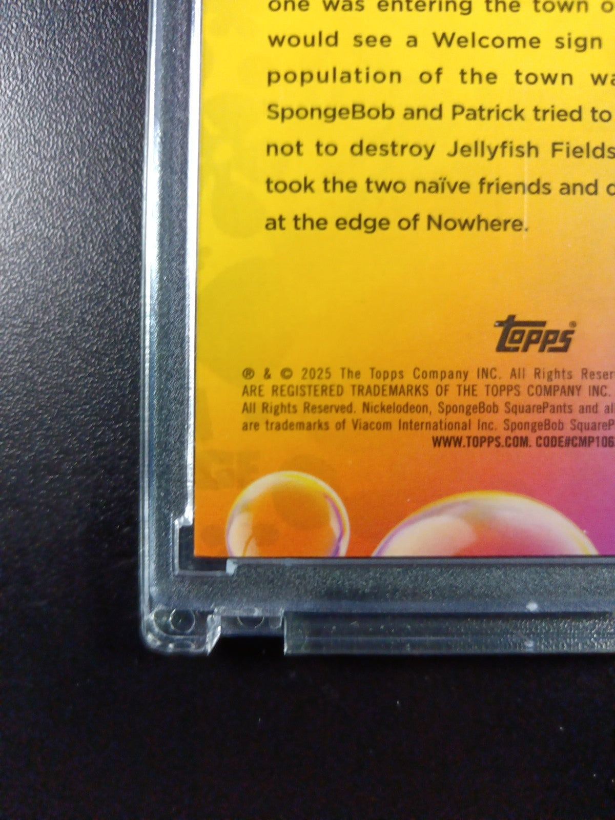 SpongeBob 127/199 Now Entering Nowhere Pop O Aqua Lava Refractor Card Topps /199