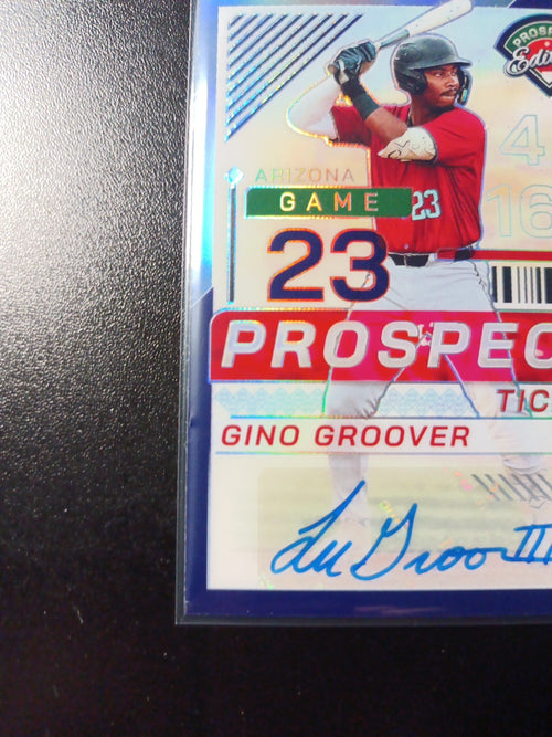 # /125 Prizm Autograph Gino Groover Panini Prospect Rookie Baseball Card 2024