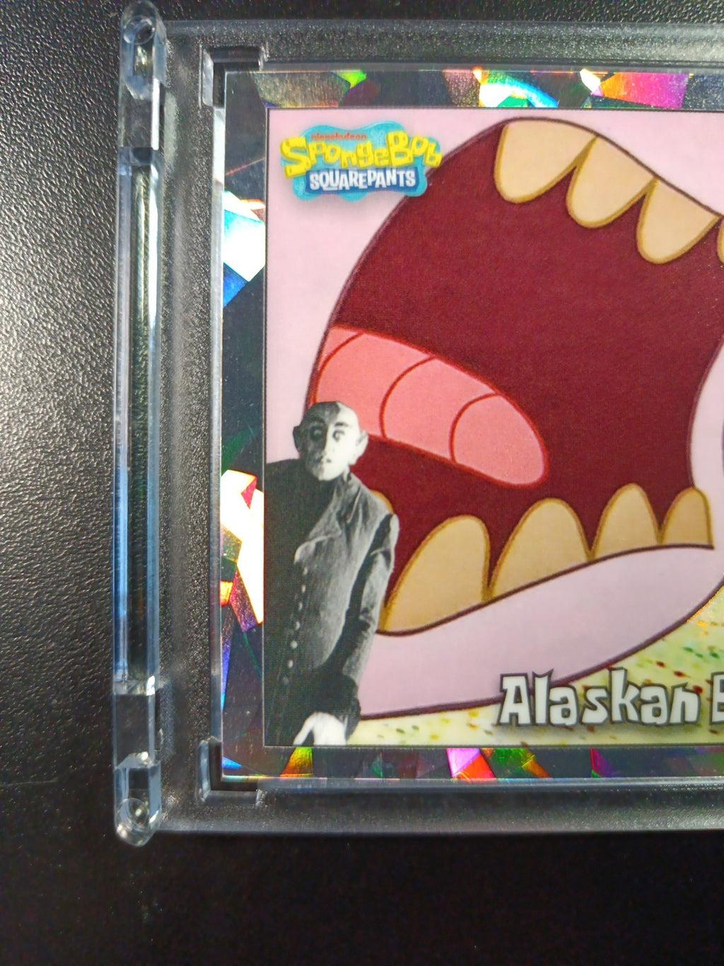 SpongeBob #1/25 Night Shift Manager Alaskan Bull Worm Cracked Ice Prizm Case Hit