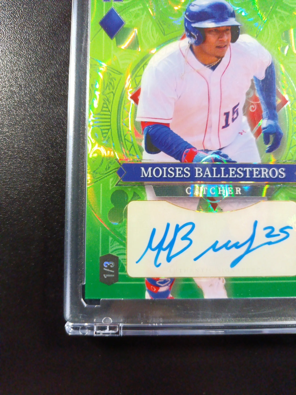 Moises Ballesteros #1/3 Autograph Rare Rookie MLB Baseball Card Wave Prizm