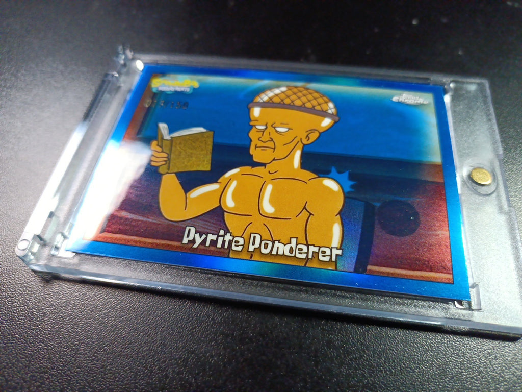 SpongeBob 17/150 Pyrite Ponderer Mermaid Man Blue Refractor Card Topps /150