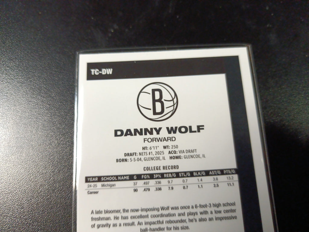 Mojo Refractor Rookie Danny Wolf 45th Anniversary Card 25-26 Topps Basketball 