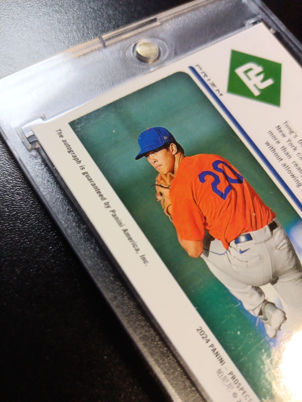 Jonah Tong # /75 Prospect Autograph Linticular Blue Prizm Rare Baseball Card 