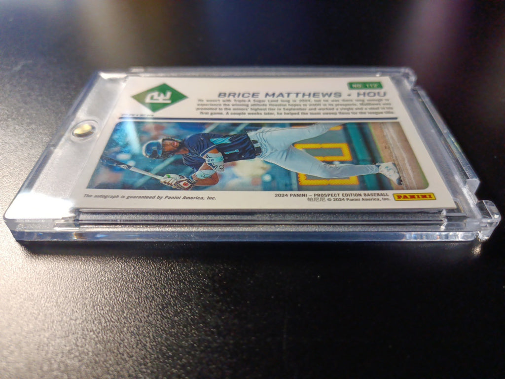 Super Rare Green Prizm Auto Brice Matthews Panini Prospect Rookie Baseball Card