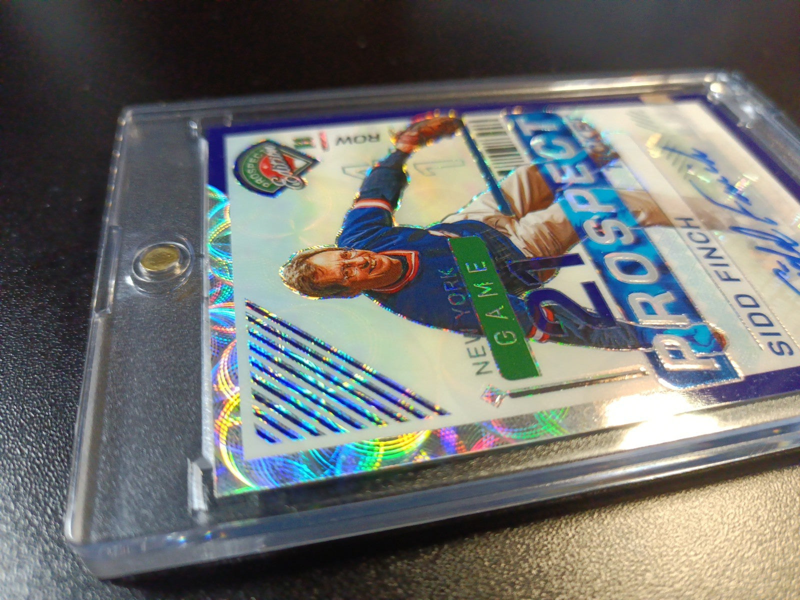 Sidd Finch # /49 Prospect Autograph Prizm Rare Sports Illustrated Baseball Card 