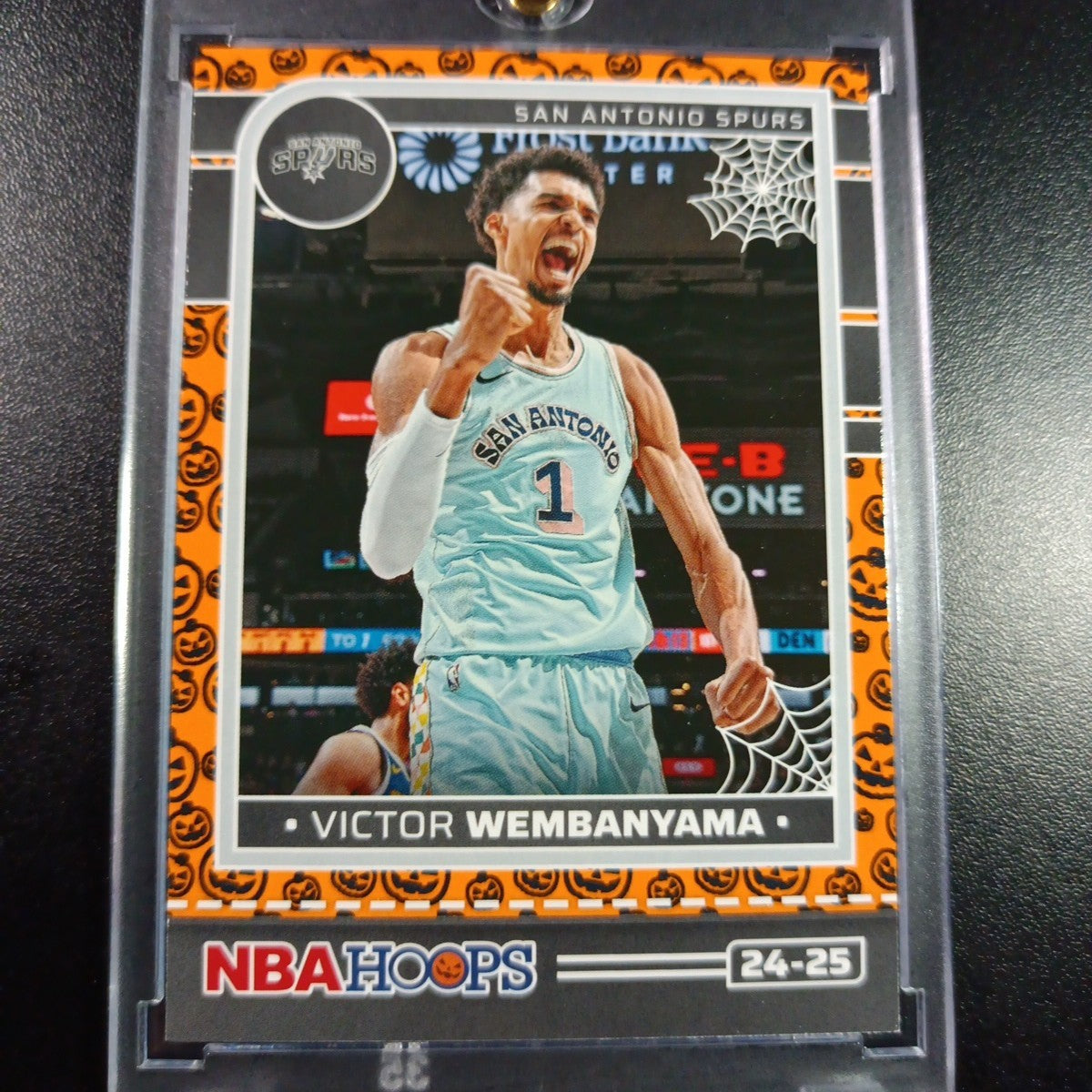 Orange Pumpkin Wembanyama Haunted Hoops Panini 2024-25 Basketball Card Spurs 