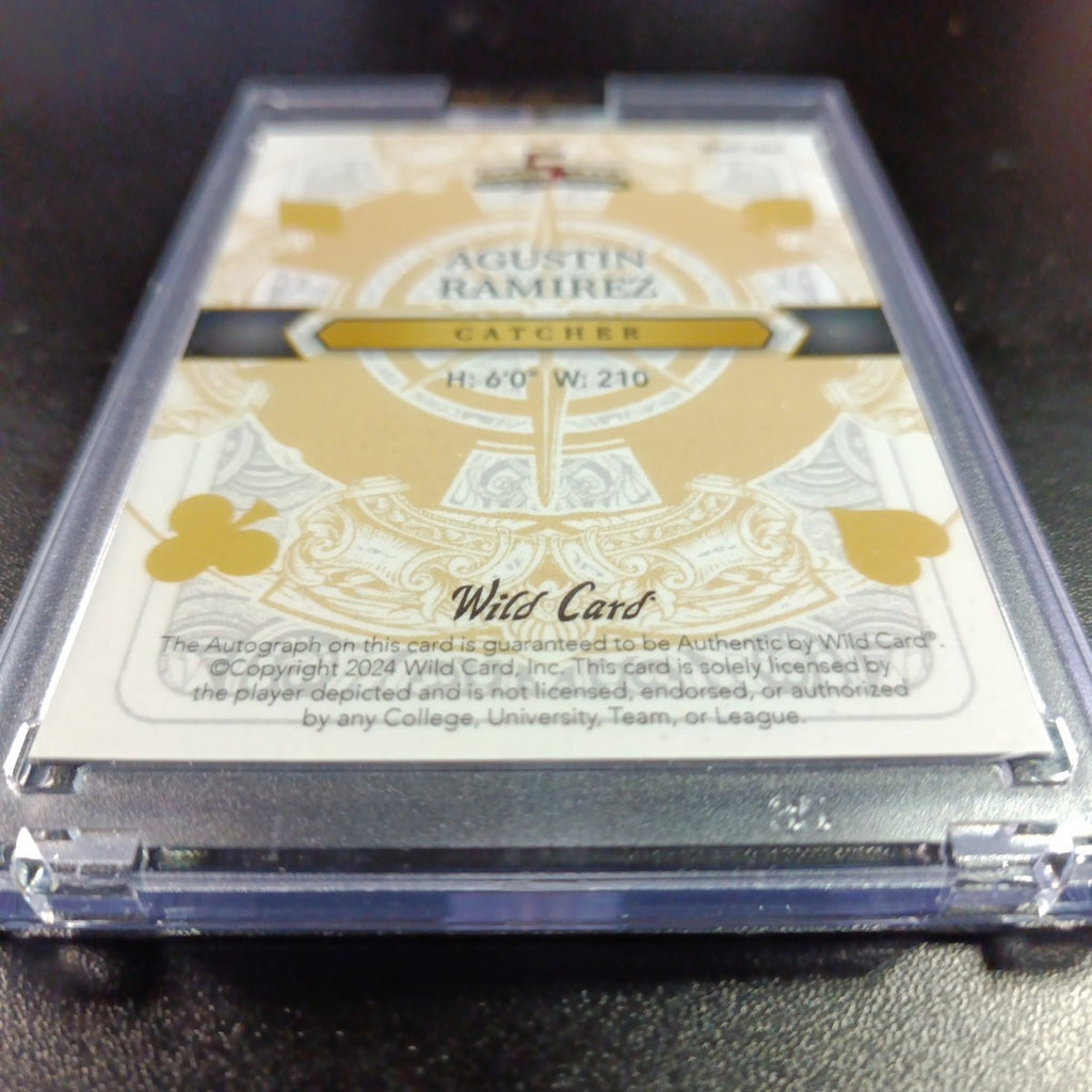 # 1/1 Autograph Agustin Ramirez Black Prizm Refractor Rookie Baseball Wild Card