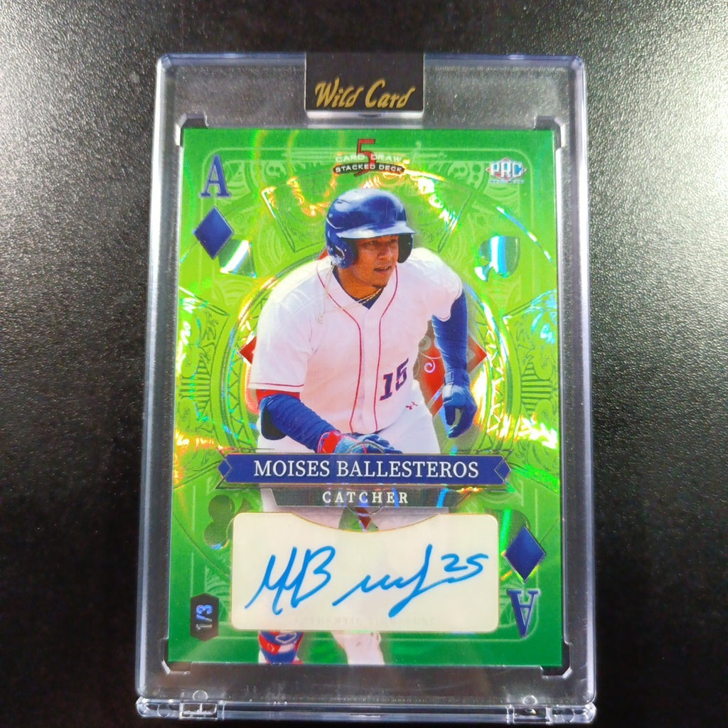 Moises Ballesteros #1/3 Autograph Rare Rookie MLB Baseball Card Wave Prizm