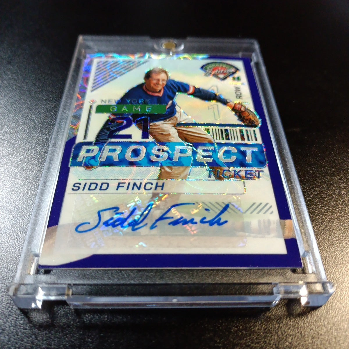 Sidd Finch # /49 Prospect Autograph Prizm Rare Sports Illustrated Baseball Card 