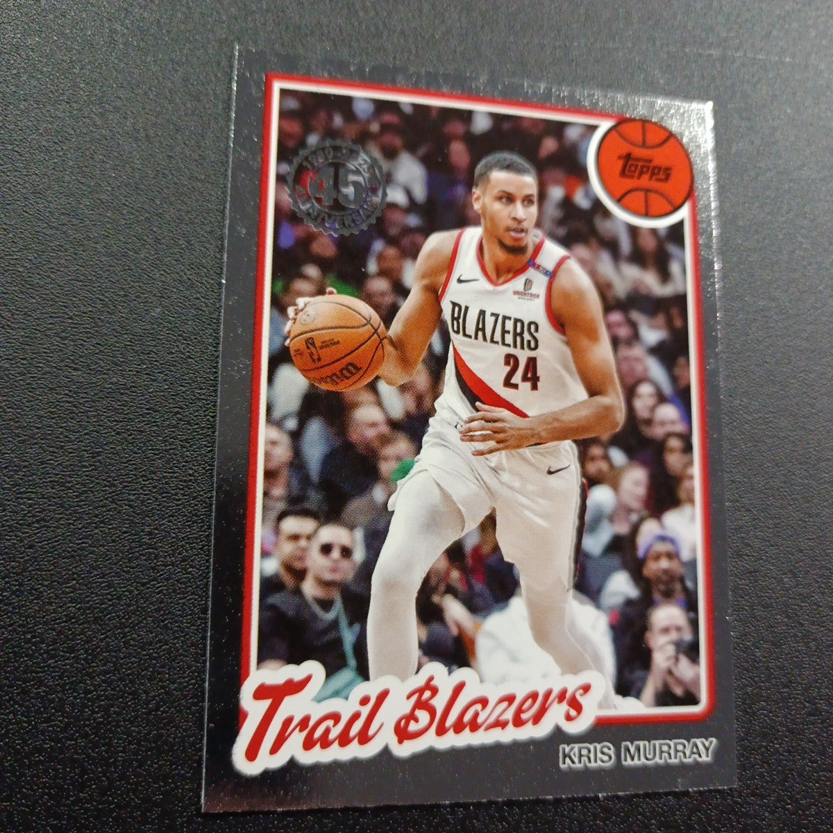 2025-26 Topps Basketball Card Kris Murray Silver Foil 45th Anniversary