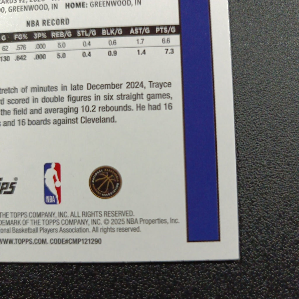 2025-26 Topps Basketball Card Trayce Jackson-Davis Silver Foil 45th Anniversary