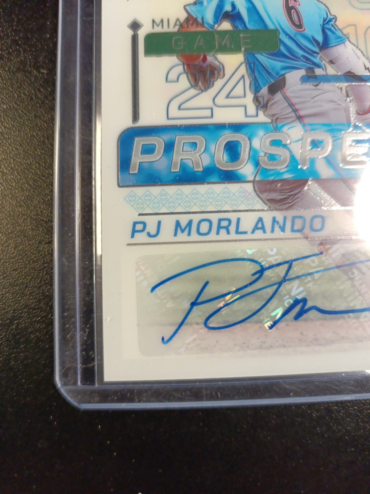Autograph PJ Morlando Miami Marlins Rookie Baseball Card Panini Prospects 2024