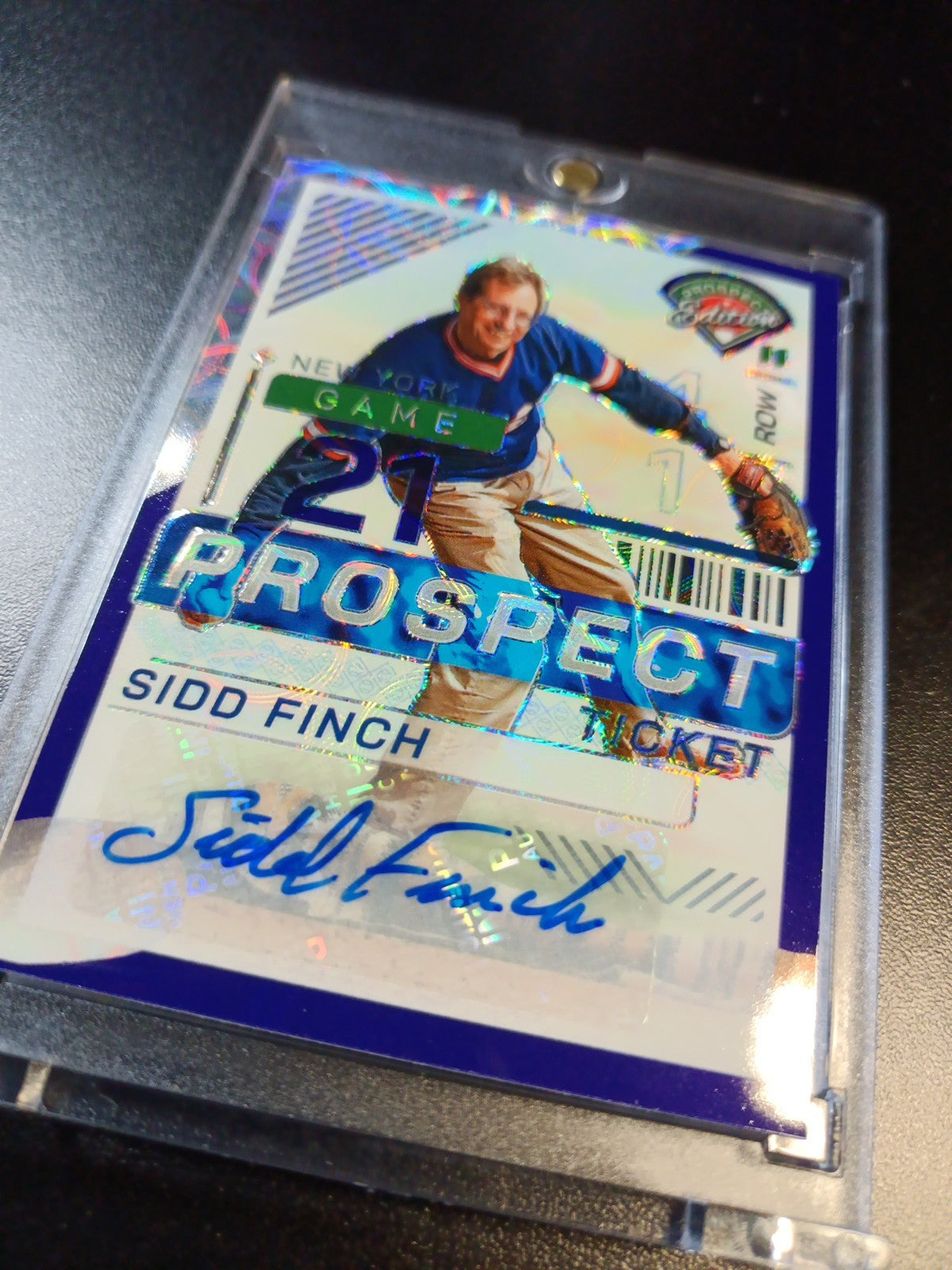 Sidd Finch # /49 Prospect Autograph Prizm Rare Sports Illustrated Baseball Card 