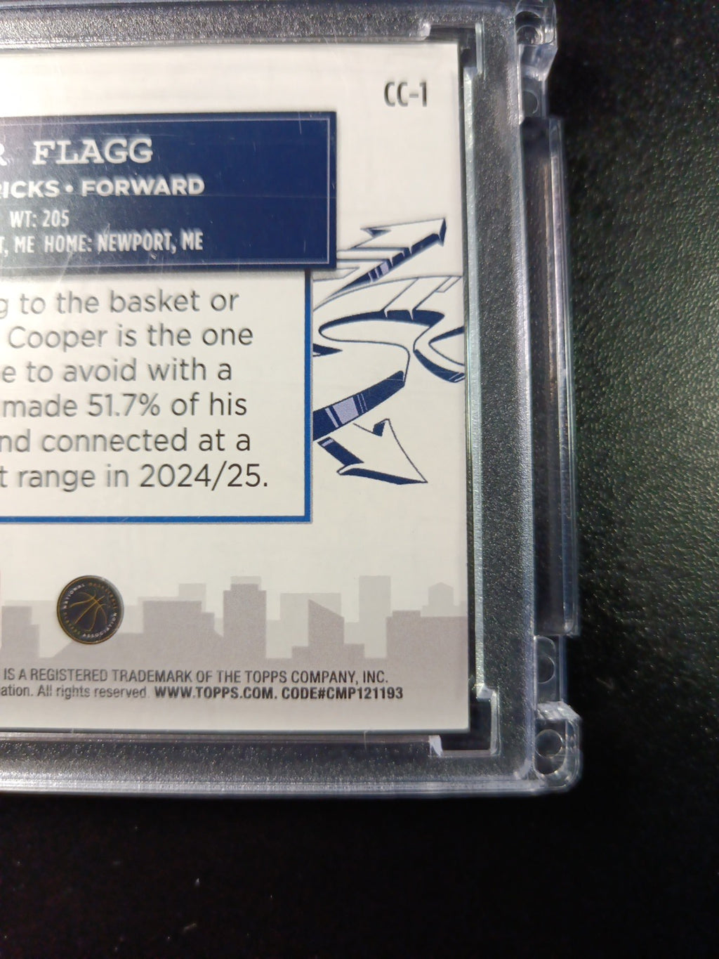 #1 Cooper Flagg Rookie Graffiti Clutch City Foil Card 2025-26 Topps Basketball