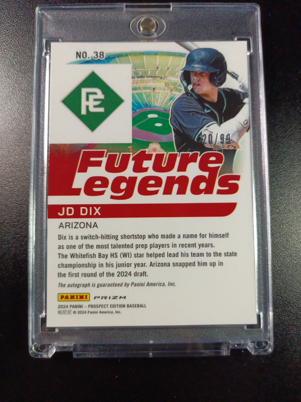 # /99 Rookie On Card Autograph JD Dix Prospect Rare Baseball Card Diamondbacks