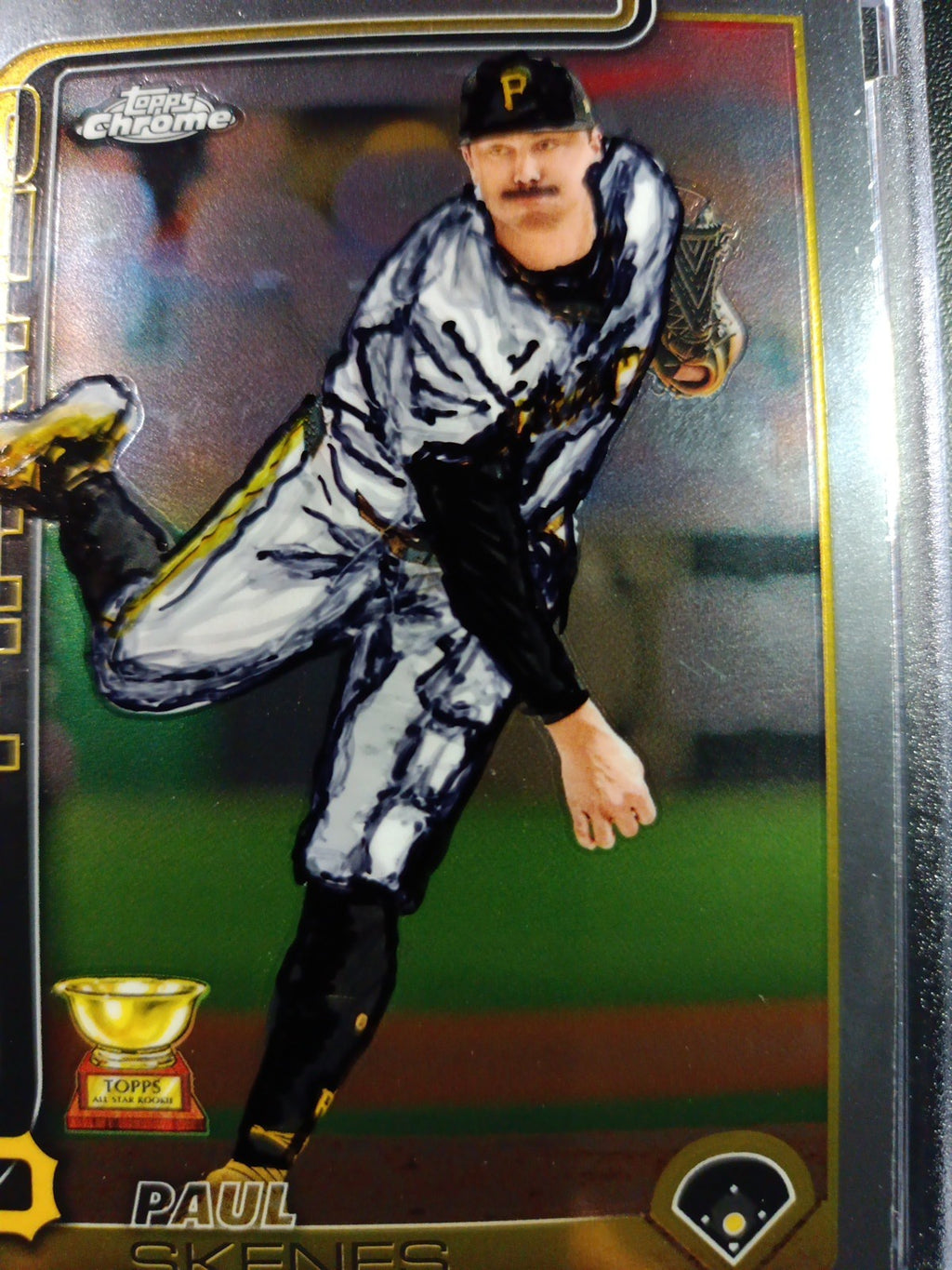 Paul Skenes Artist Sketch Baseball Card Topps All Star Rookie 2025 Gift Idea