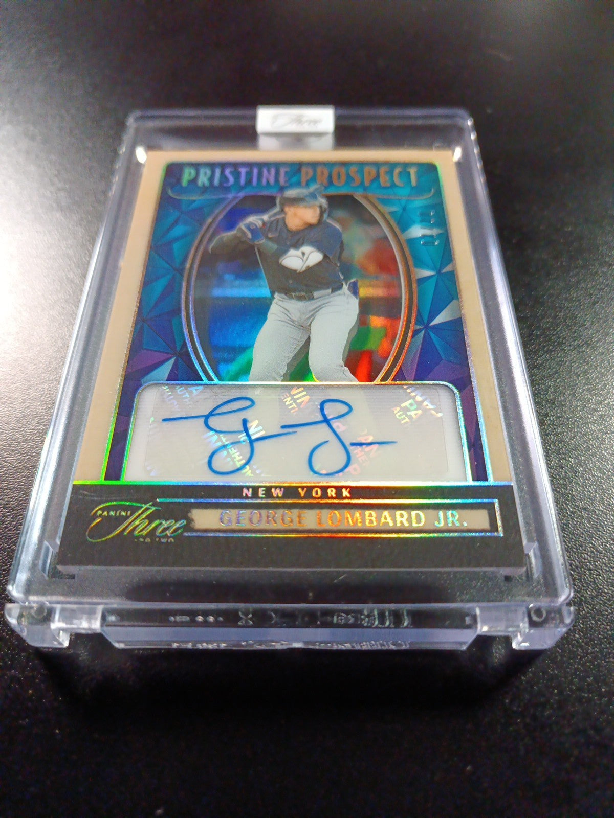 Autograph George Lombard Jr # 2/10 Gold Foil Panini W/ Case Yankees Rookie  /10