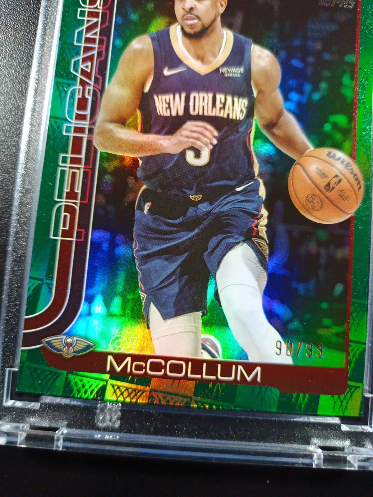 /99 Aj McCollum Season Tip Off Green Logofractor Card 2025-26 Topps Basketball