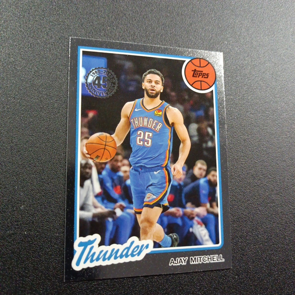 2025-26 Topps Basketball Card Ajay Mitchell Silver Foil 45th Anniversary