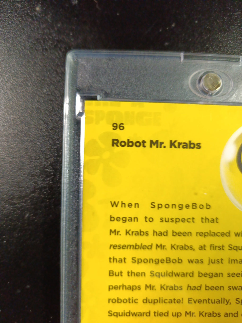 SpongeBob 6/99 Blue Bubblefractor Robot Mr. Krabs Bubble Card Topps Chrome /99