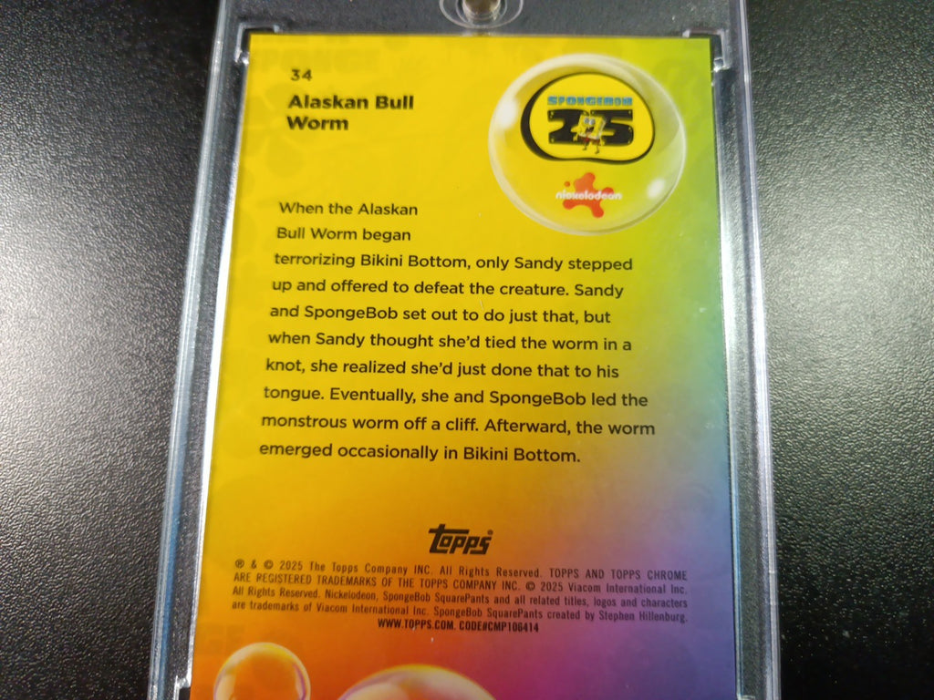 SpongeBob #1/25 Night Shift Manager Alaskan Bull Worm Cracked Ice Prizm Case Hit