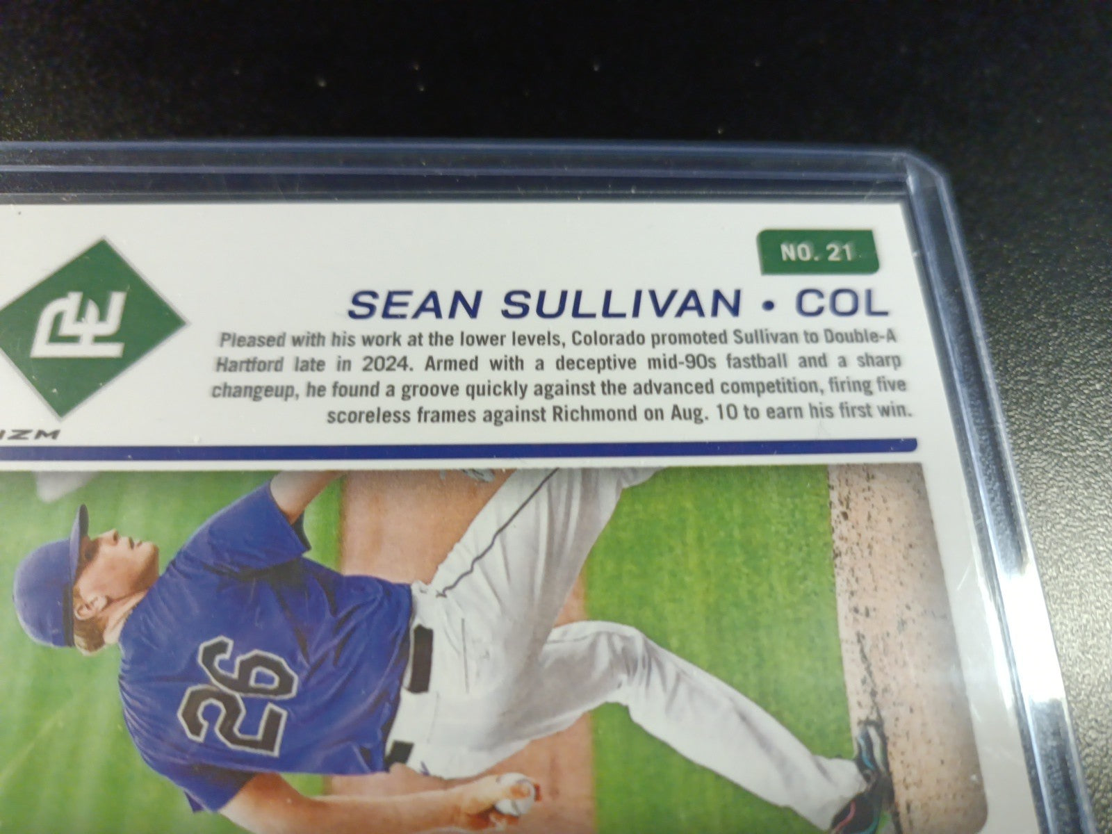 Autograph Sean Sullivan Colorado Rockies Rookie Prizm Baseball Card Panini