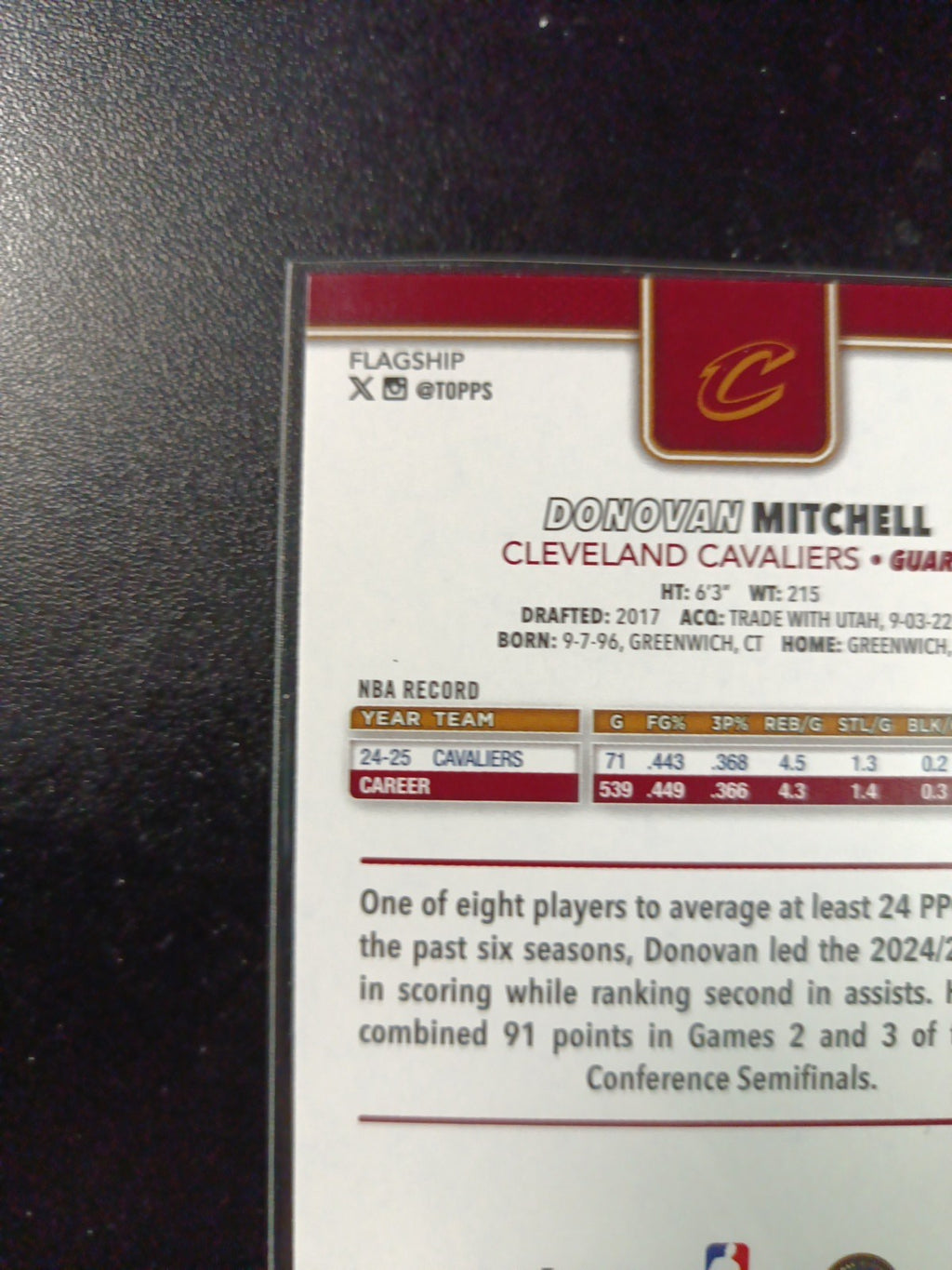 # /2025 Donovan Mitchell Gold Card 2025-26 Topps Basketball NBA Cavaliers