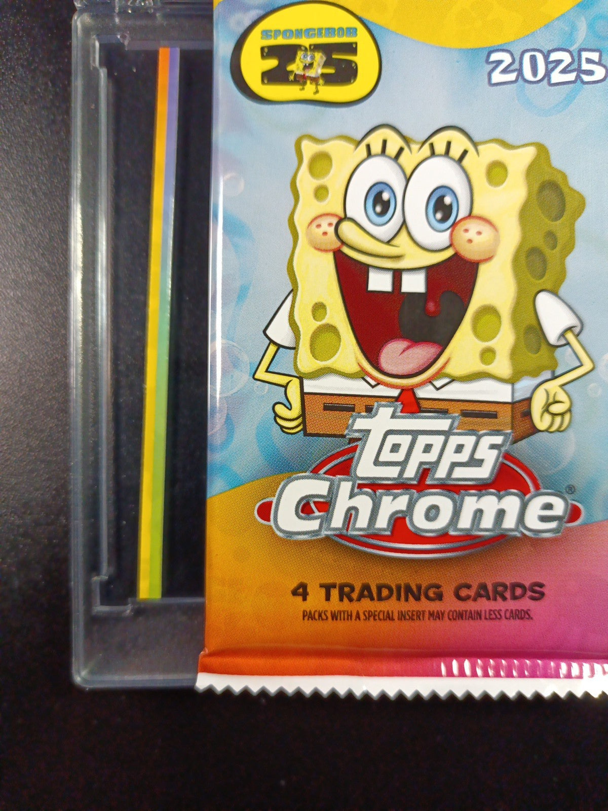 SpongeBob Factory Error Cut Trim Scrap Refractor Strip Topps Chrome Case Hit