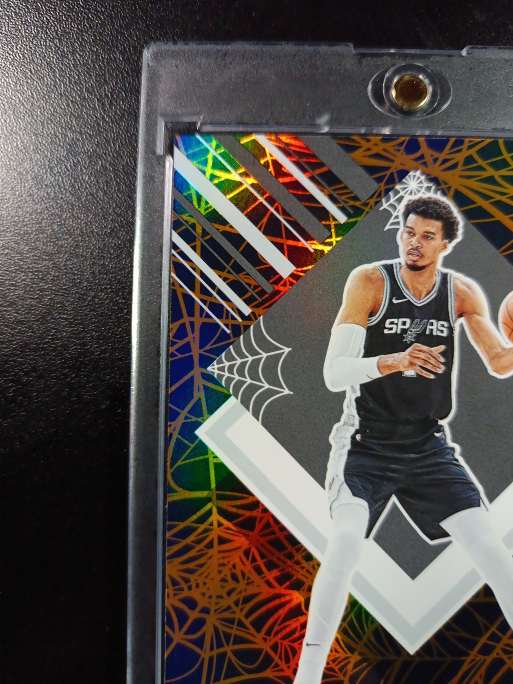 Spider Web Holo Wembanyama NBA Haunted Hoops 2024-25 Basketball Card Spurs Prizm