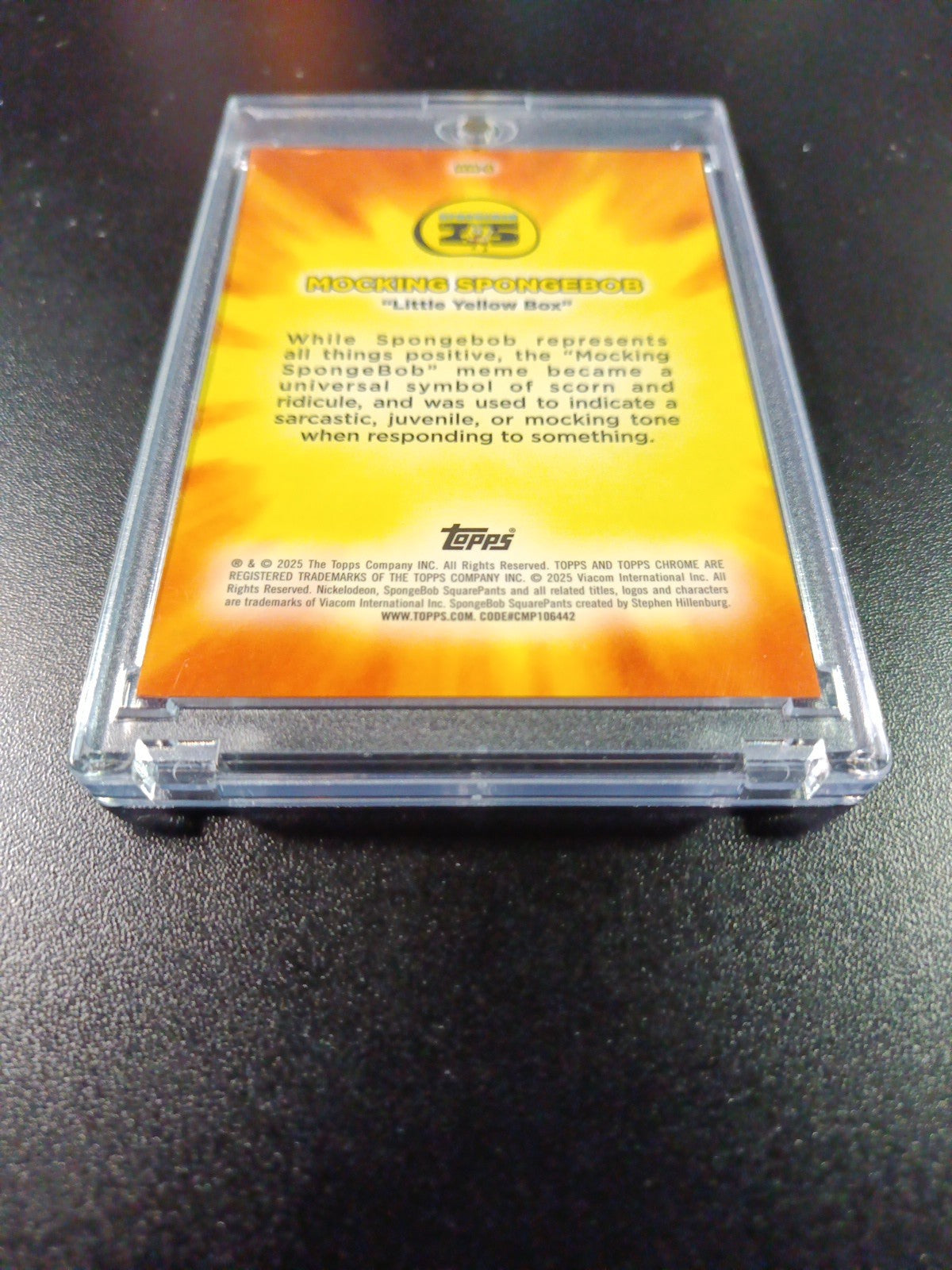 SpongeBob Masterful Memes Mocking SpongeBob Card Topps Case Hit MM-5