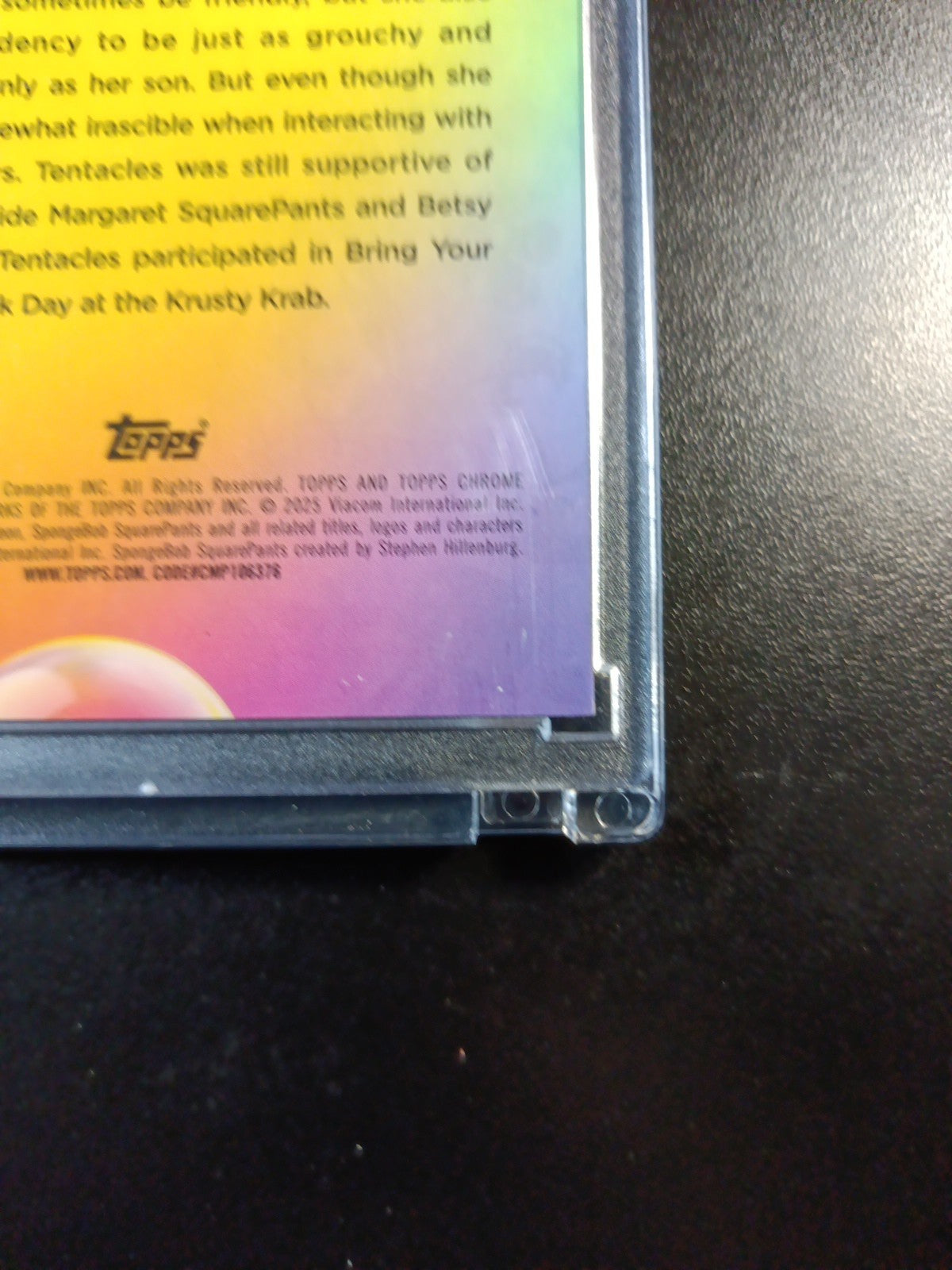 SpongeBob # /199 Mrs. Tentacles Aqua Lava Refractor Card Topps Chrome 