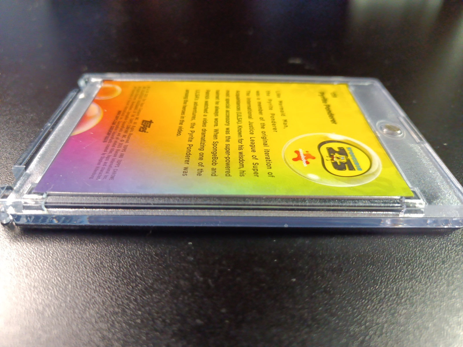 SpongeBob 17/150 Pyrite Ponderer Mermaid Man Blue Refractor Card Topps /150